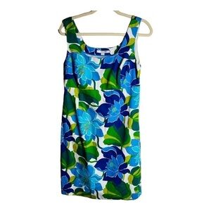 Boden Floral Sleeveless Cotton Shift Casual Dress